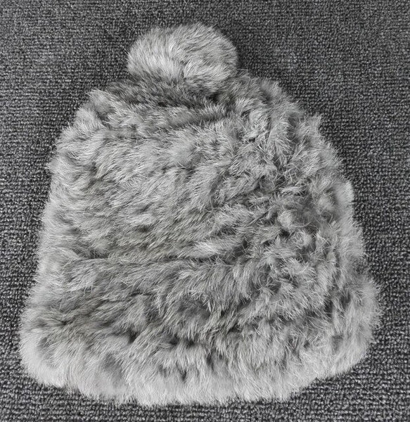 hot sell 2017 autumn and winter knitted rabbit fur hat and cap for women LOVELY Genuine rabbit fur cap