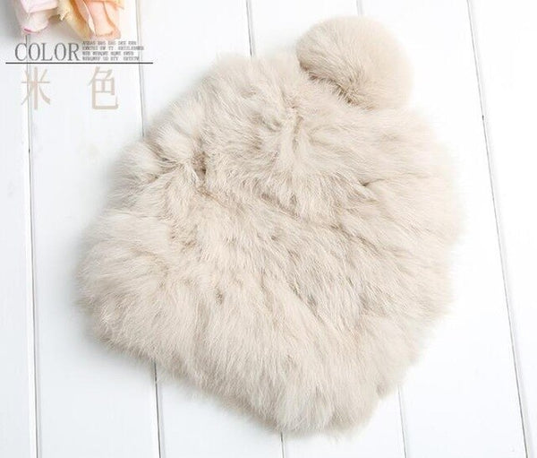 hot sell 2017 autumn and winter knitted rabbit fur hat and cap for women LOVELY Genuine rabbit fur cap