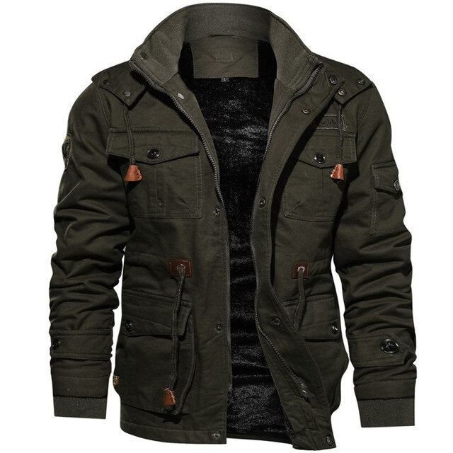 2020 New Arrival Men's Winter Fleece Jackets Warm Hooded Coat Thermal Thick Outerwear Male Military Jacket Mens Brand Clothing