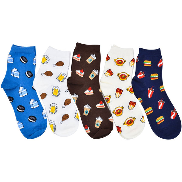 Women Socks Funny Cute Cartoon Casual Print Cotton Pattern Lady Socks Tube Comfortable Socks Japanese Harajuku skateboard Socks