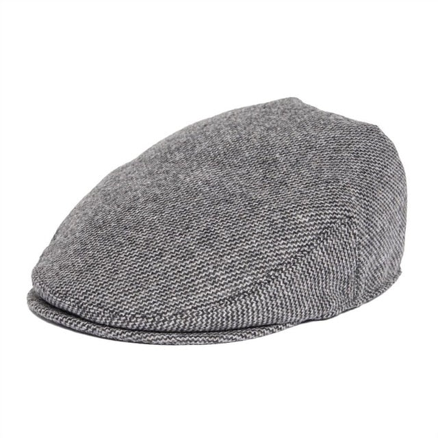FEINION Ivy Cap Men Women 50% Wool Tweed Flat Caps Driver Herringbone Green Cabbies Glof Hat Newsboy Beret Boina 066