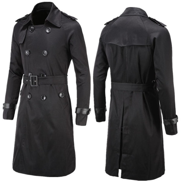 Aowofs Fashion Men'S Wear  Spring Clothing Boutique Europe And America Long Slim Fit Double Breasted Trench Coat MEN'S Outer