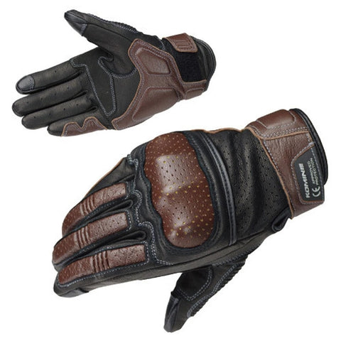 Komine GK-217 Protect 3D Mesh Gloves Motorcycle Optimun Summer Riding Gloves Moto Breathbale Motocross Gloves Leather  M-XL