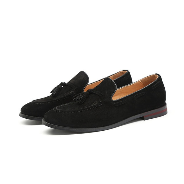 2020 Men Suede Loafers Shoes Tassel Design Business Shoes Men's Flats Big Size 38- 47 Slip On Male Mans Casual Footwear