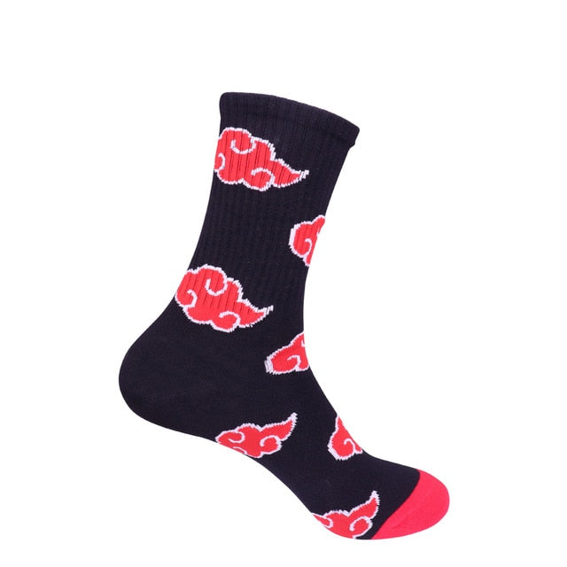 Japan Anime Akatsuki Cloud Pattern Socks