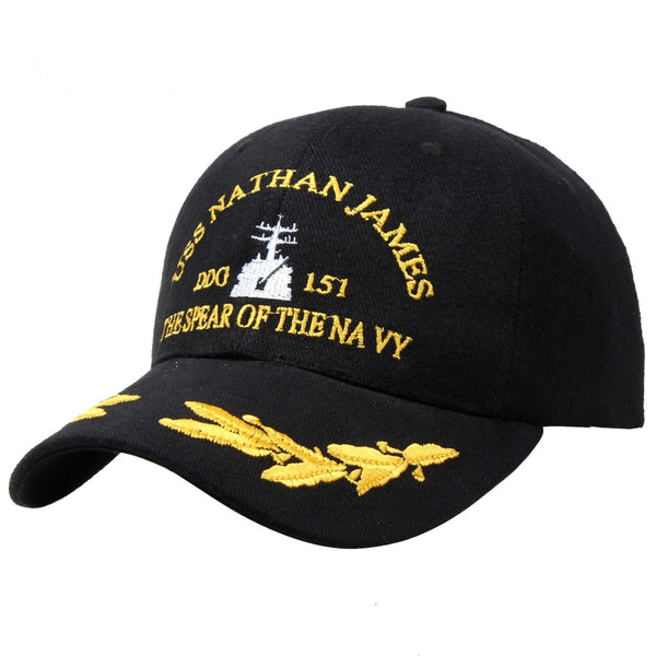 High Quality American Us Navy Caps Military Casual Baseball Hats Men Women Ship Sailor Pilot Black Sunhat Souvenir