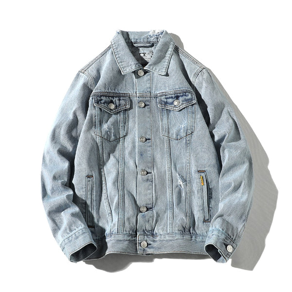 2020 Spring Denim Jacket Men High Quality Aviator Jacket Retro Denim Jacket Street Clothing Fashion Trend Casual Coat