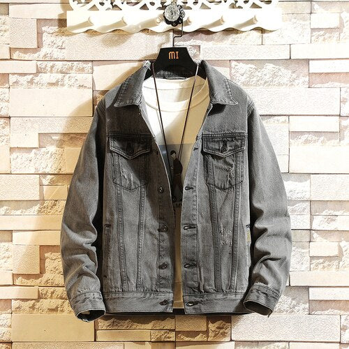 2020 Spring Denim Jacket Men High Quality Aviator Jacket Retro Denim Jacket Street Clothing Fashion Trend Casual Coat