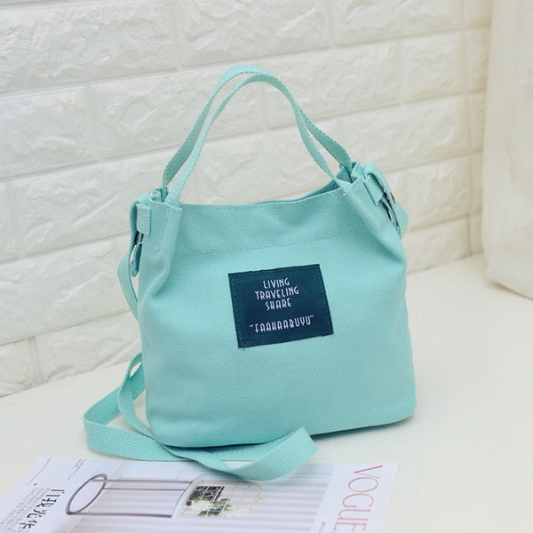 Fashion Small Women's Canvas Handbag Shoulder Crossbody Bags For Women Bag Female Tote Purse Cute Travel Bucket Tote Bag Yellow