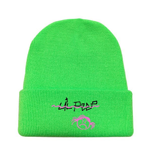 Lil Peep New Style Knitted Hat Autumn and Winter Women's Korean-Style Hat All-match Elastic Snap-Brim Hat Foreign Trade