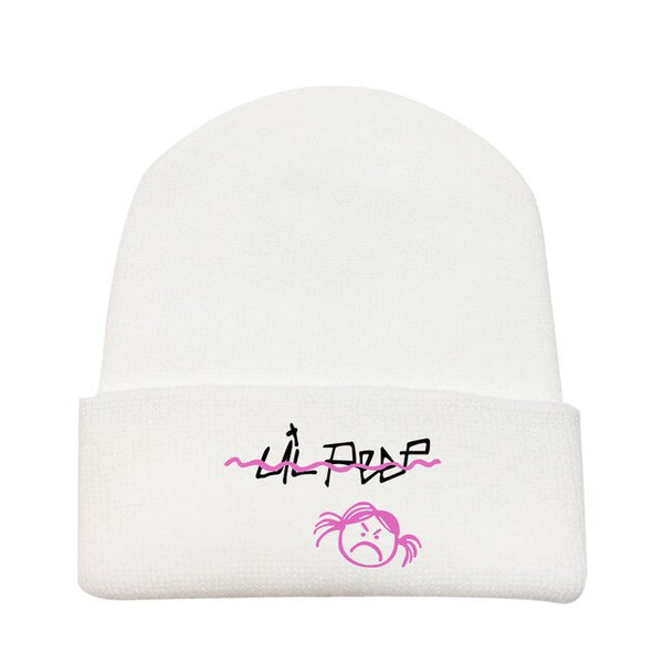 Lil Peep New Style Knitted Hat Autumn and Winter Women's Korean-Style Hat All-match Elastic Snap-Brim Hat Foreign Trade