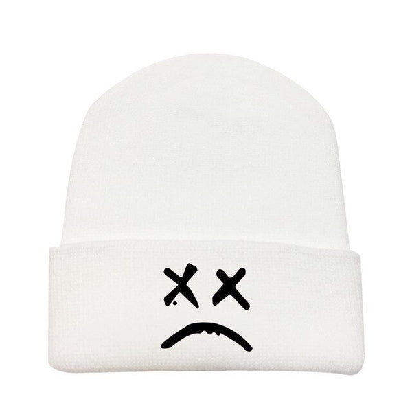 Lil Peep New Style Knitted Hat Autumn and Winter Women's Korean-Style Hat All-match Elastic Snap-Brim Hat Foreign Trade