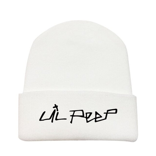 Lil Peep New Style Knitted Hat Autumn and Winter Women's Korean-Style Hat All-match Elastic Snap-Brim Hat Foreign Trade