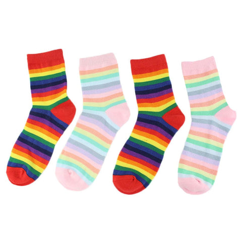 Harajuku Fashion Novelty Art Rainbow Socks Japanese Style Skarpetki Casual Creative Colorful Women Socks Calcetines Mujer Sokken
