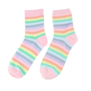 Harajuku Fashion Novelty Art Rainbow Socks Japanese Style Skarpetki Casual Creative Colorful Women Socks Calcetines Mujer Sokken