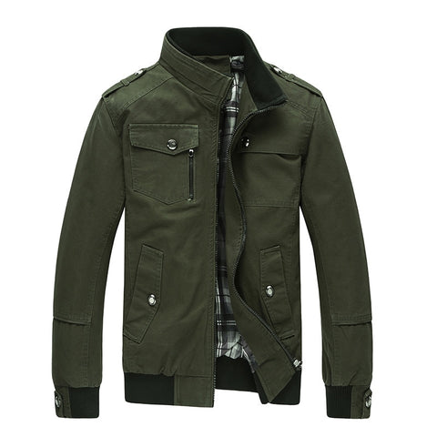 Hot Mens Jackets Spring Autumn Casual Coats Army Military  Jacket Slim Fashion Male Outwear Mens Autumn Overcoat Khaki Clothing