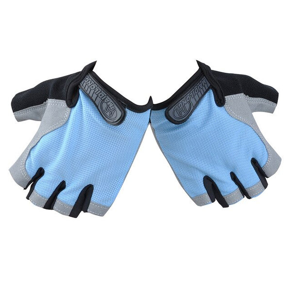 Silicone Cycling Anti-slip Anti-sweat Men Women Half Finger Gloves Breathable Anti-shock Sports Gloves Bike Bicycle Glove D40