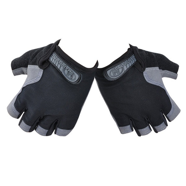 Silicone Cycling Anti-slip Anti-sweat Men Women Half Finger Gloves Breathable Anti-shock Sports Gloves Bike Bicycle Glove D40