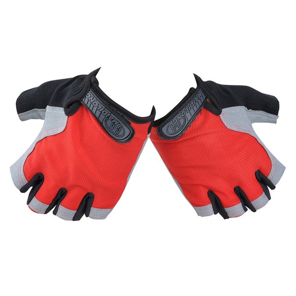 Silicone Cycling Anti-slip Anti-sweat Men Women Half Finger Gloves Breathable Anti-shock Sports Gloves Bike Bicycle Glove D40