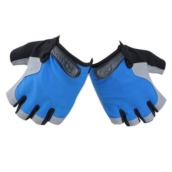 Silicone Cycling Anti-slip Anti-sweat Men Women Half Finger Gloves Breathable Anti-shock Sports Gloves Bike Bicycle Glove D40