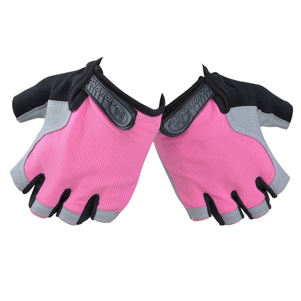 Silicone Cycling Anti-slip Anti-sweat Men Women Half Finger Gloves Breathable Anti-shock Sports Gloves Bike Bicycle Glove D40