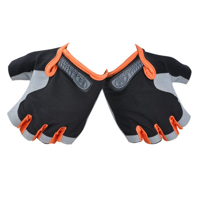 Silicone Cycling Anti-slip Anti-sweat Men Women Half Finger Gloves Breathable Anti-shock Sports Gloves Bike Bicycle Glove D40