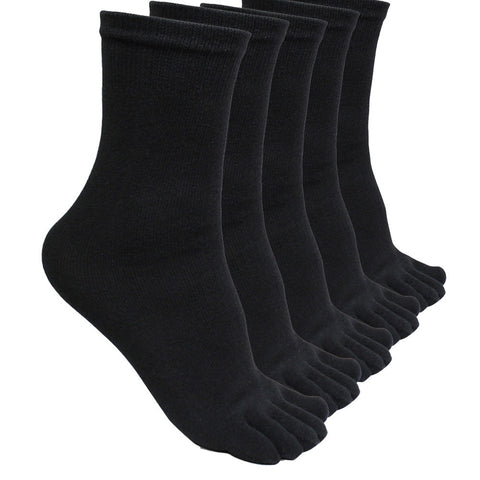 hot 5 Pairs Stock Men Sports Running Five Finger Toe Socks Elastic Short Soild Socks 2020 New Solid color Breathable cheap cool