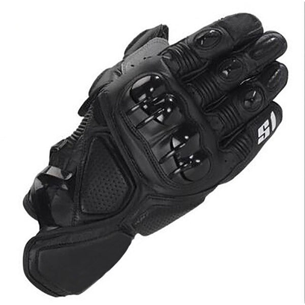 Alpines S1 Racing Glove Motorcycle ATV Bike Off-road Street Moto Black White Leather Gloves