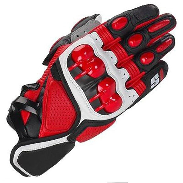 Alpines S1 Racing Glove Motorcycle ATV Bike Off-road Street Moto Black White Leather Gloves