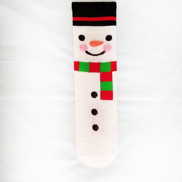 Funny cute christmas socks men women cartoon kawaii christmas tree elk cotton tube socks snowman happy socks harajuku gift