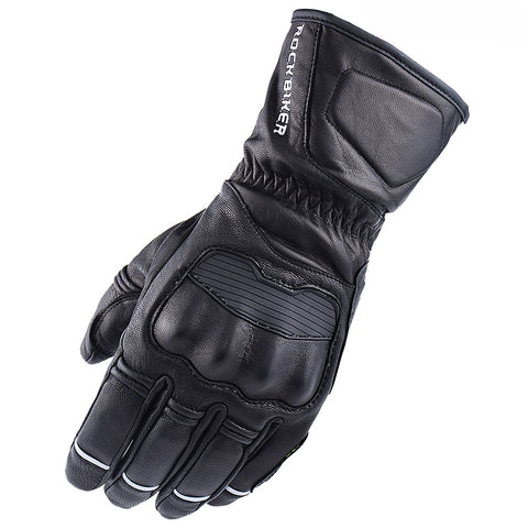 ROCK BIKER GORE-TEX Winter Warm Waterproof Gloves Motorcycle Cycling Leather Windproof Gloves Riding Guantes Luvas MOTO Gants